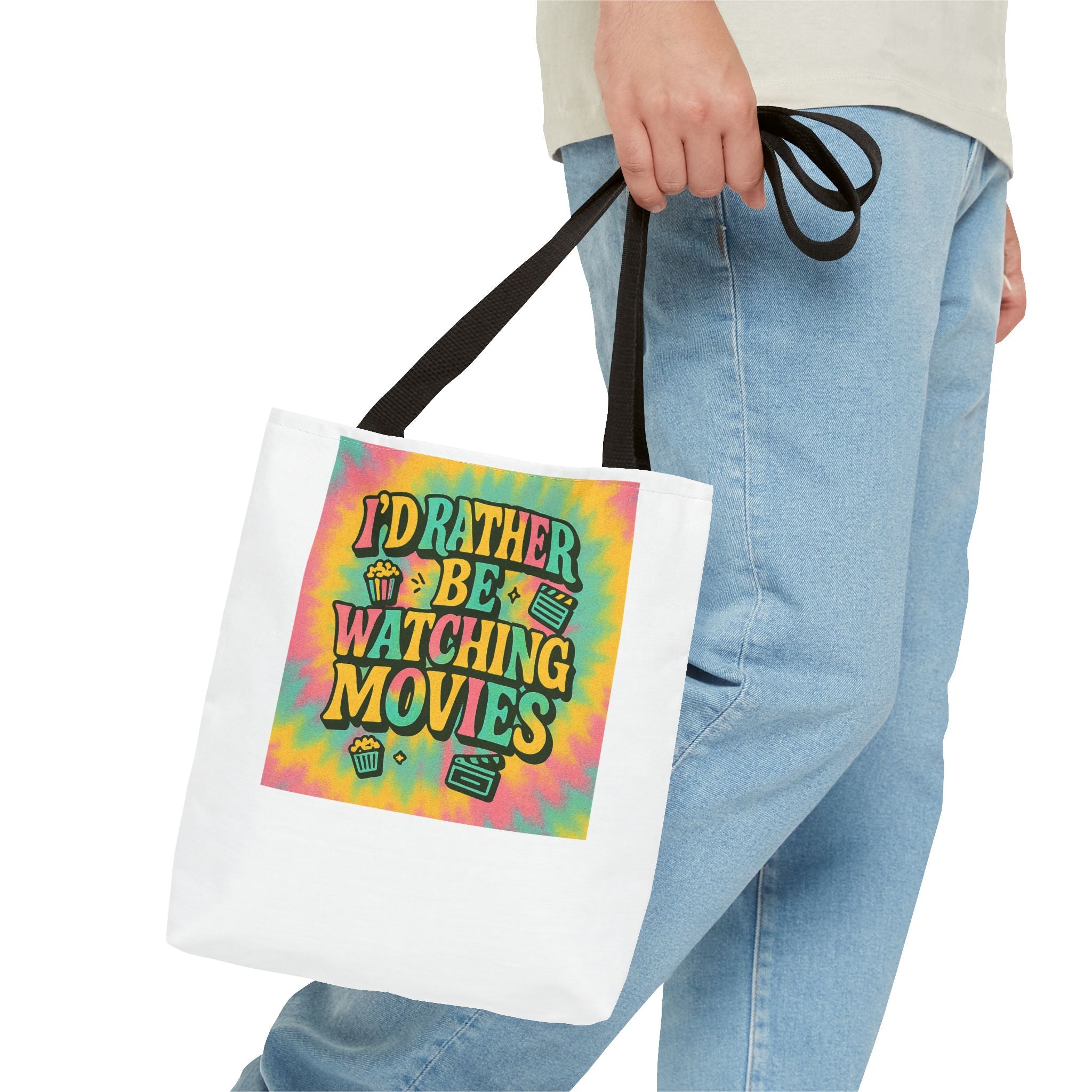 Colorful Movie Night Tote Bag