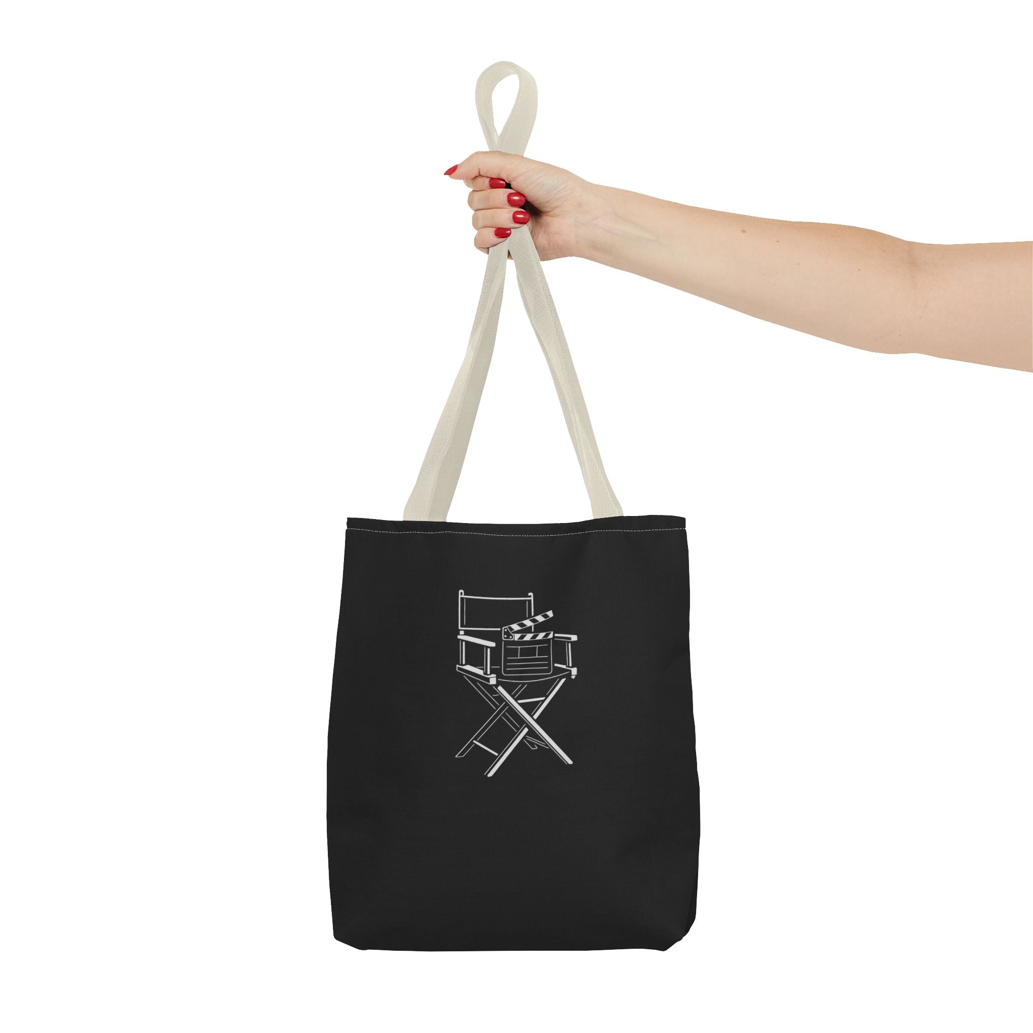 Stylish Tote Bag for Creative Souls, Perfect for Designers, Eco-Friendly Shopping, Black Tote, Gift for Artists, Film Lovers