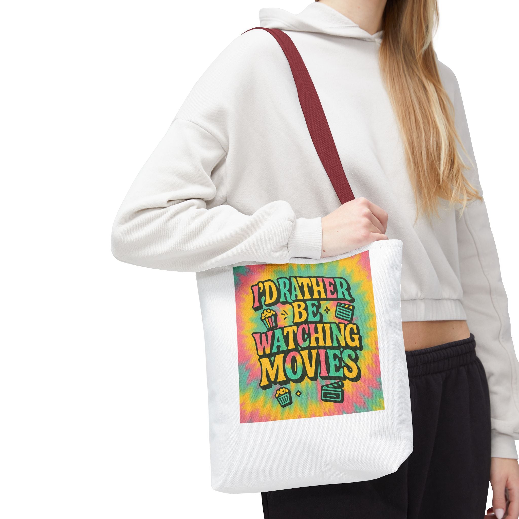 Colorful Movie Night Tote Bag