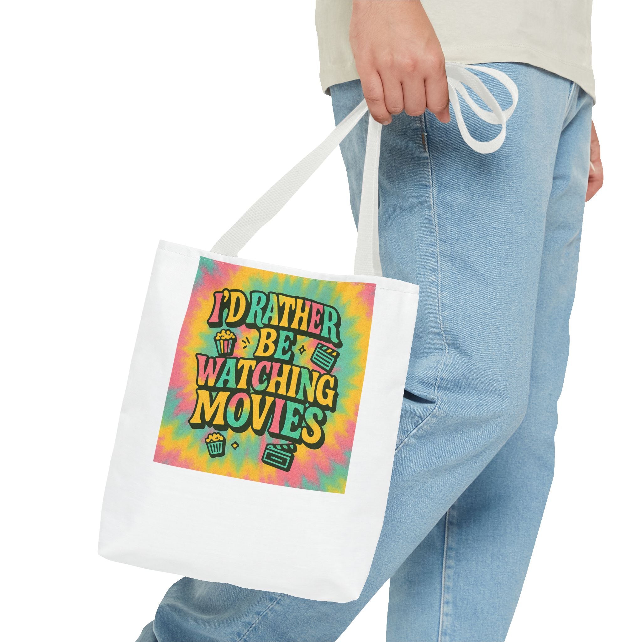 Colorful Movie Night Tote Bag