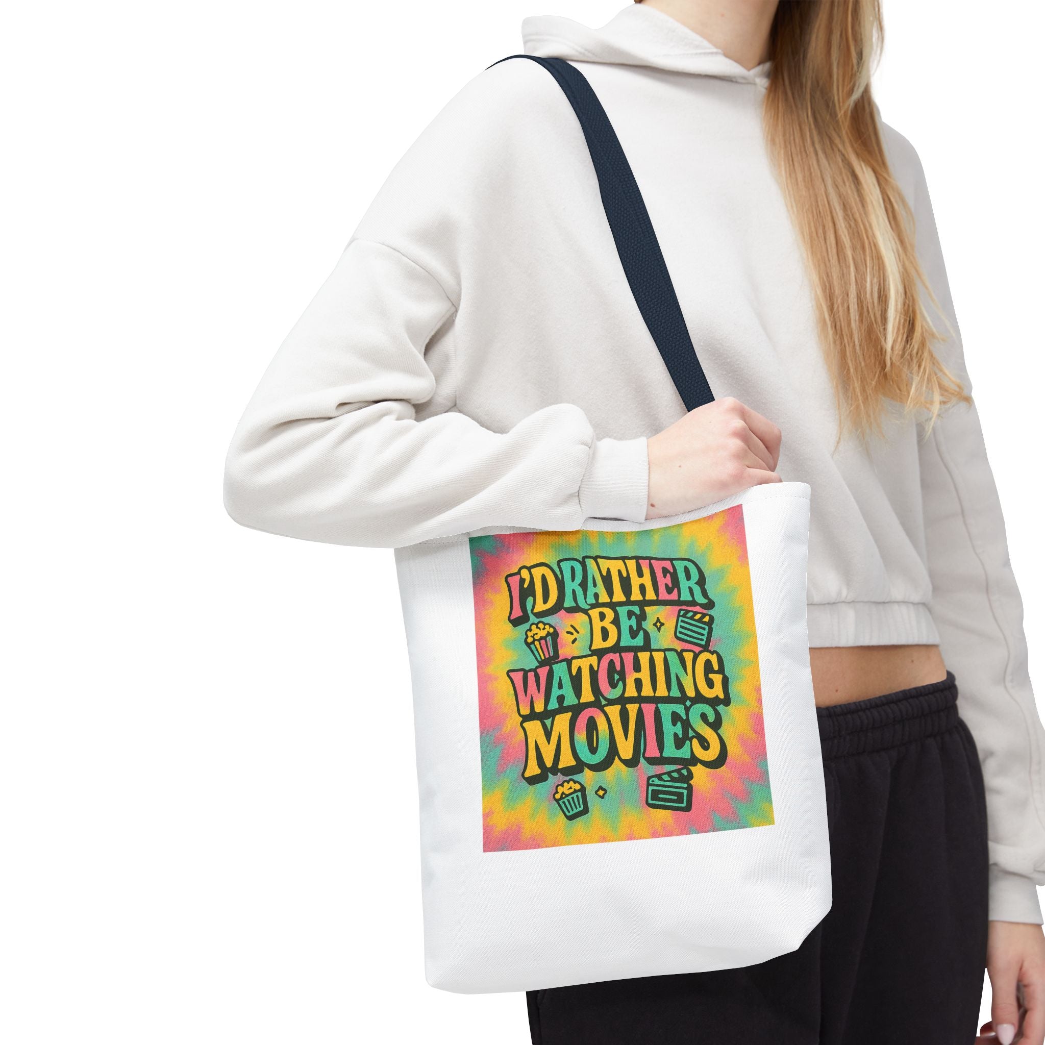 Colorful Movie Night Tote Bag