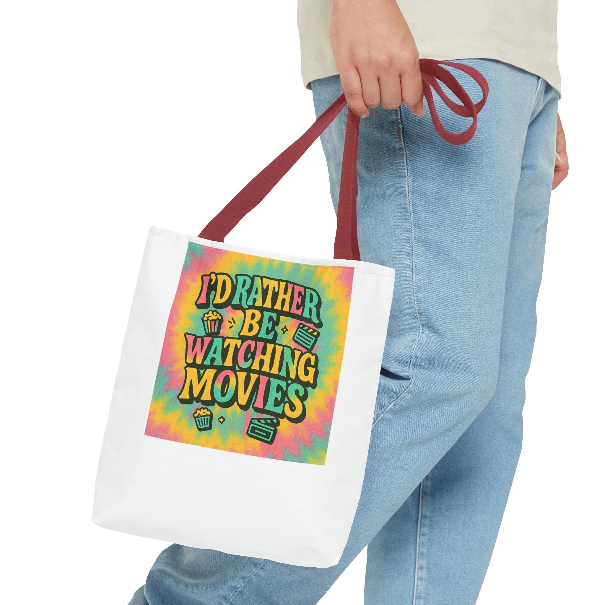 Colorful Movie Night Tote Bag