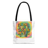Colorful Movie Night Tote Bag