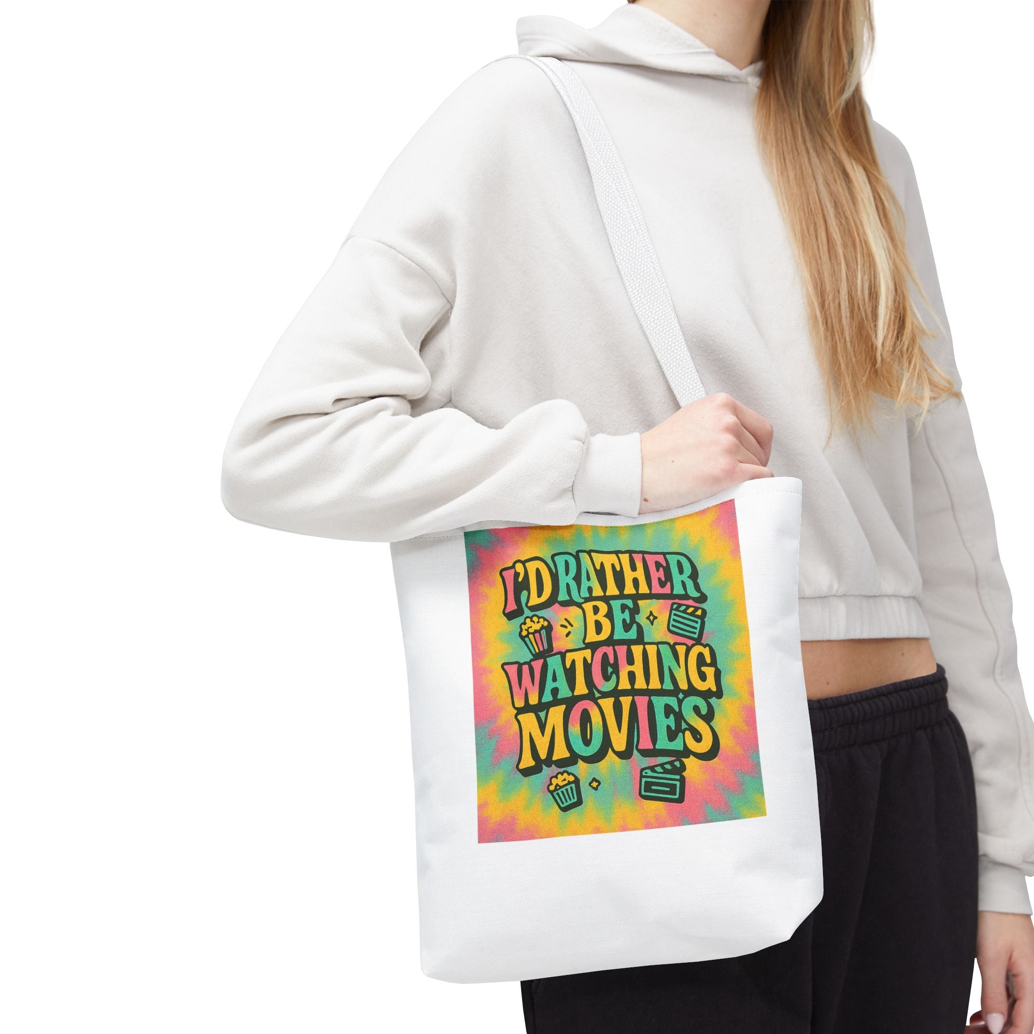 Colorful Movie Night Tote Bag