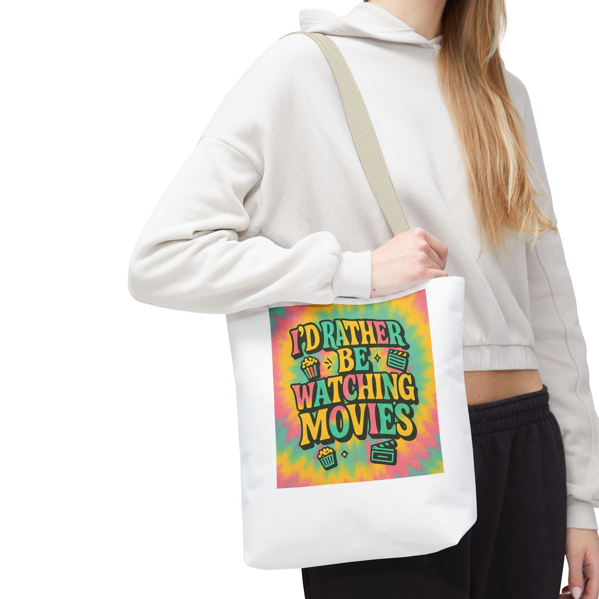 Colorful Movie Night Tote Bag
